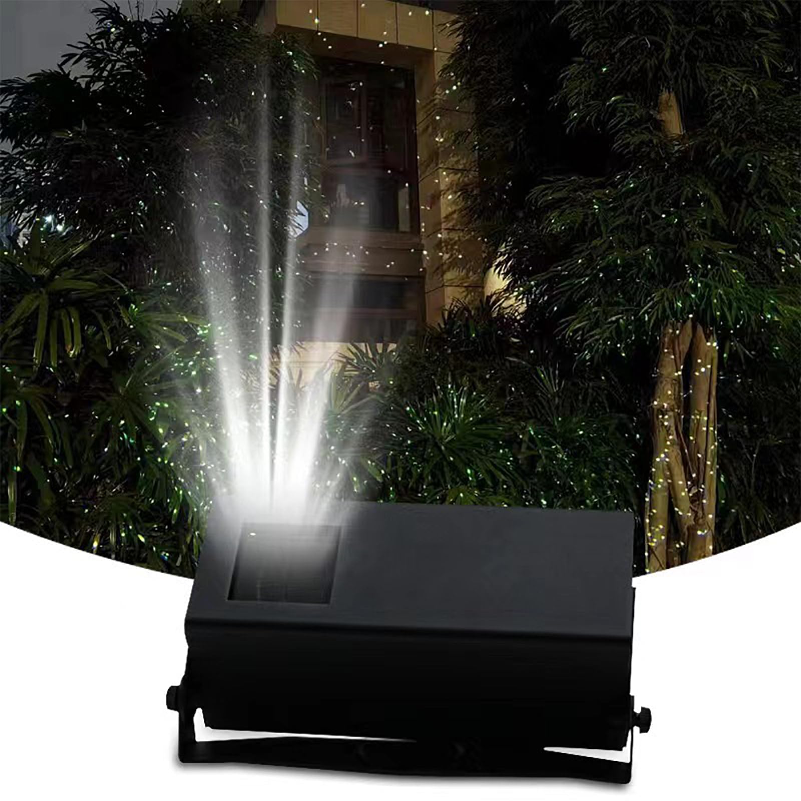 LBMED Christmas Projector Lights, 5 RGB Firefly Lights Show with Adjustable Movement Speed and Timing Cycle, Throwing Distance 5-20m and Area 161-2152ft², Adjustable 300° Angle, for Home, Party