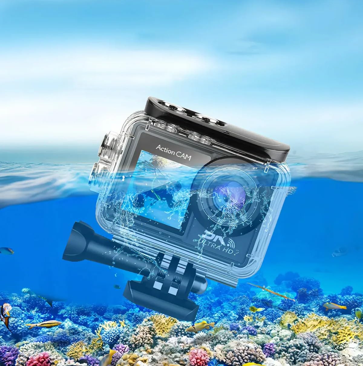 Original Danxon Action Kamera (C1S-5K Fernbedienung – Nutzungsbedingungen, 64 GB)(grau)