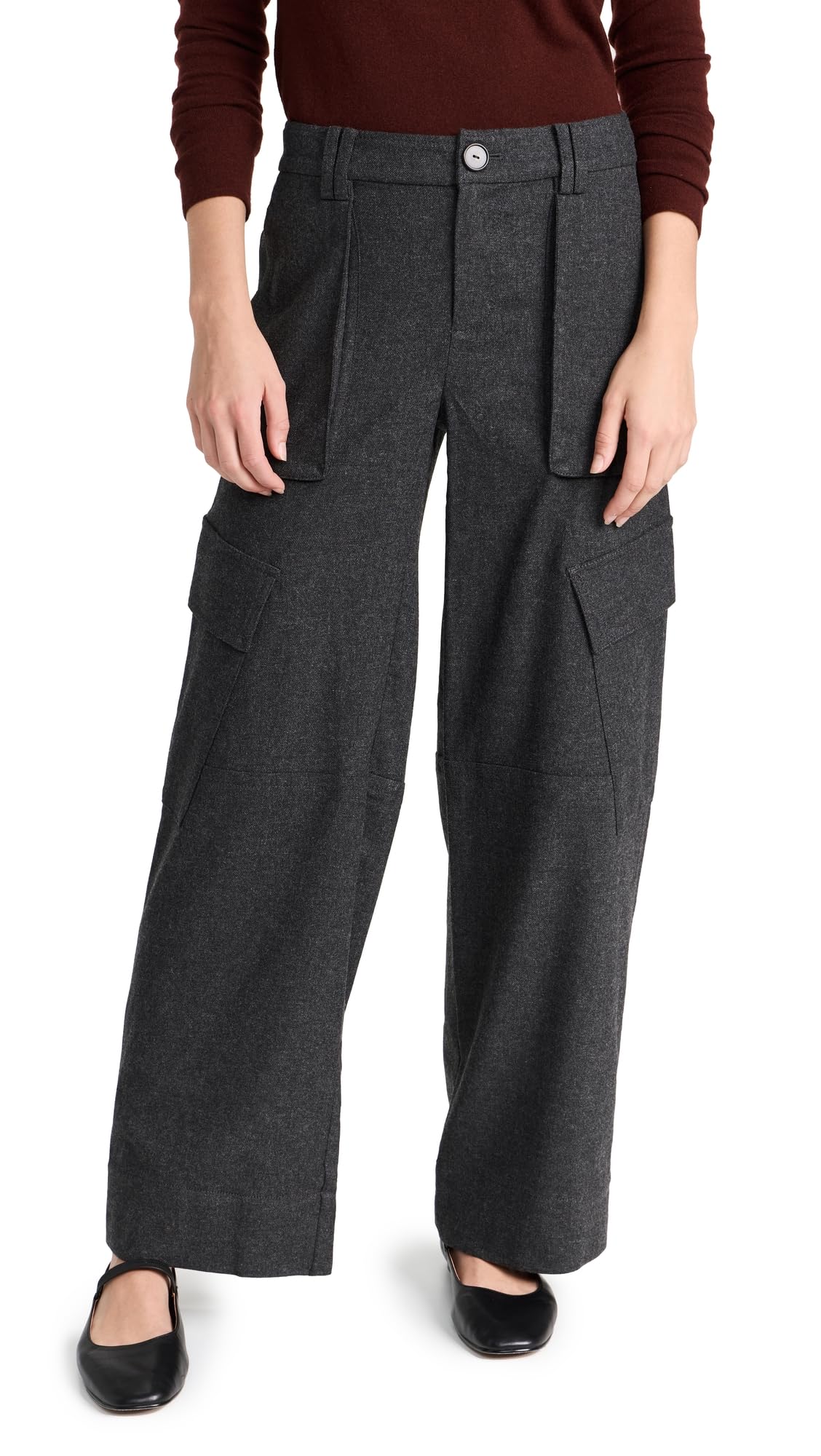 Vince Womens Flannel Wide Leg Raver Pants