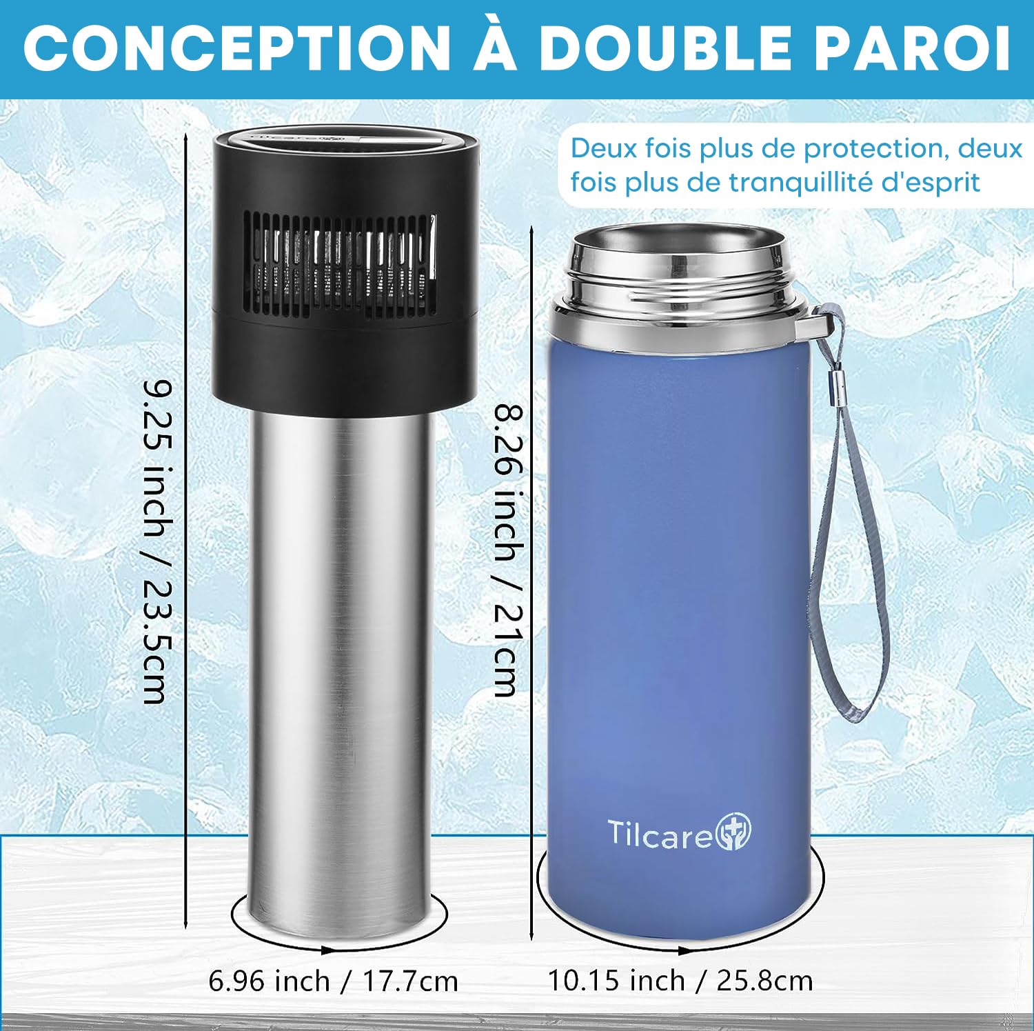 Trousse isotherme insuline électrique de voyage avec chargeur USB Tilcare - Kit de refroidissement des médicaments approuvé par le TSA