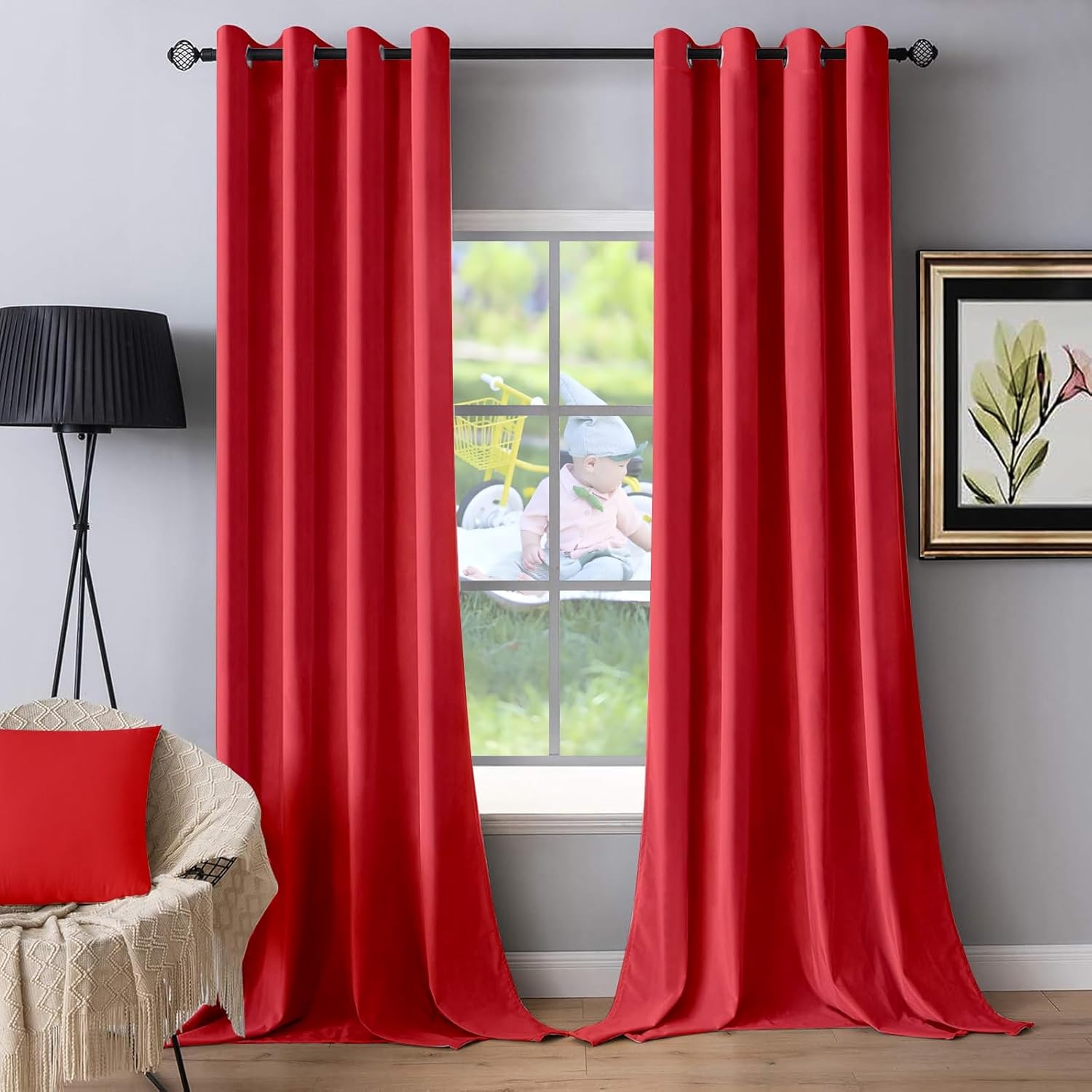 ビンテージ オレンジのビーズカーテン レトロ vintege ビーズカーテン