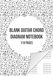 Blank Guitar Chord Diagram Notebook: Blank Chord Book | 110 Pages