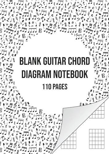 Blank Guitar Chord Diagram Notebook: Blank Chord Book | 110 Pages