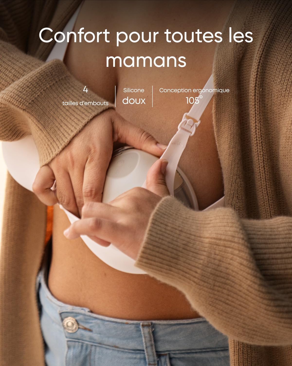 Tire-lait portable eufy S1, mains libres, tire-lait électrique avec technologie chauffante, contrôle par application, rythmes intelligents, aspiration de qualité hospitalière, sans fuite et silencieux