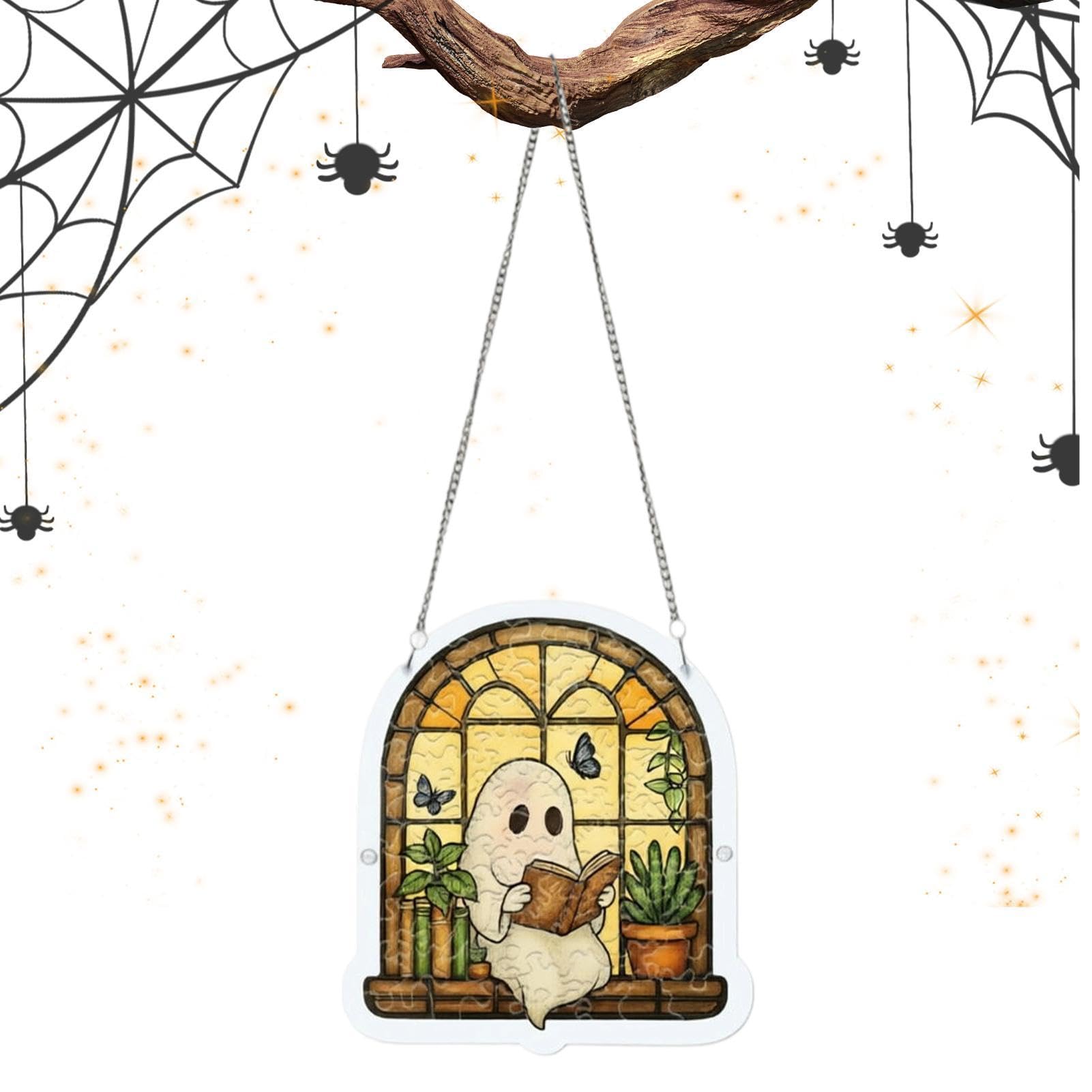 Colgante de acrilico de Halloween para decoracion de ventanas y paredes de casas