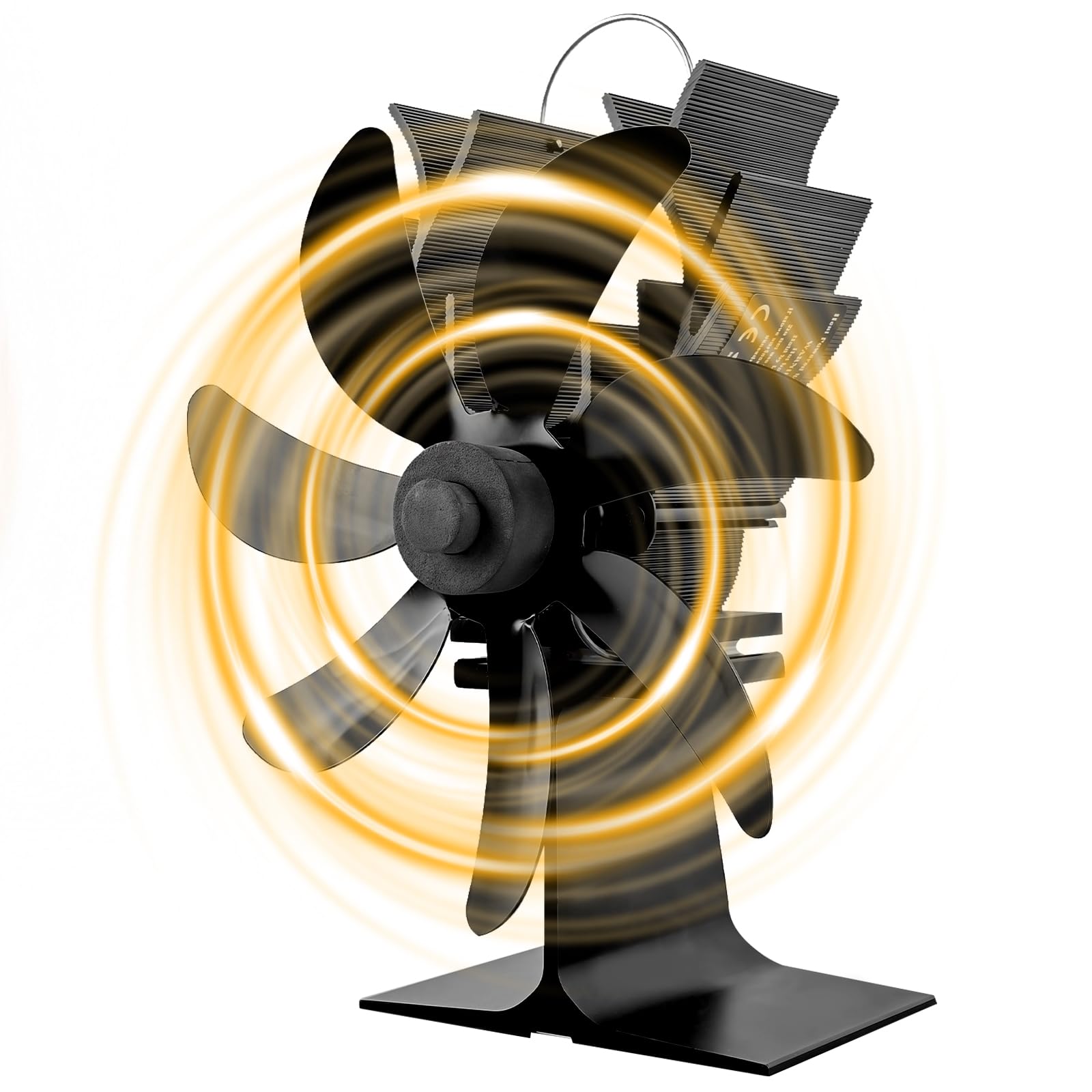 TOWEBOORY Ventilador de Chimenea, Ventilador de Estufa de Leña 7 Aspas Ventiladors de Estufa Funcionamiento Silencioso Automático Ventiladors de Estufa para Chimenea para Estufa de Leña Gas Pellets