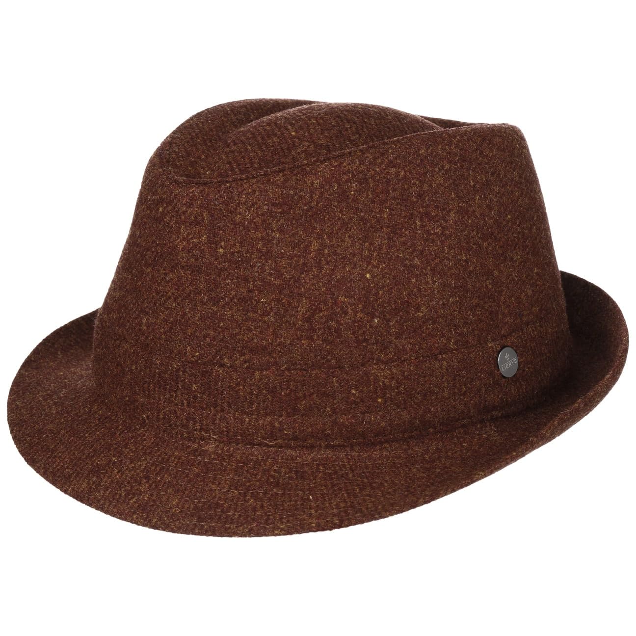 Lierys Shetland Wool Trilby Fedora Handmade Melange Wool Made in Italy Men Autumn Winter