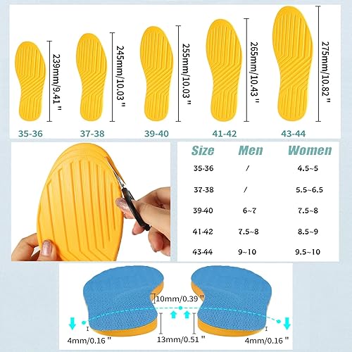 Miniatura 5 de Plantillas de supinación, inserciones de soporte de arco, plantillas ortopédicas para fascitis plantar para rectificar pies planos, piernas tipo X,