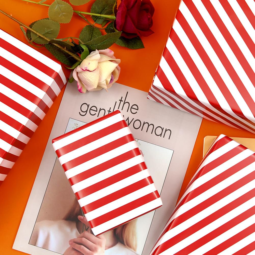 Festive Feeling 12Metre Wrapping Paper - Candy Cane | Bargains