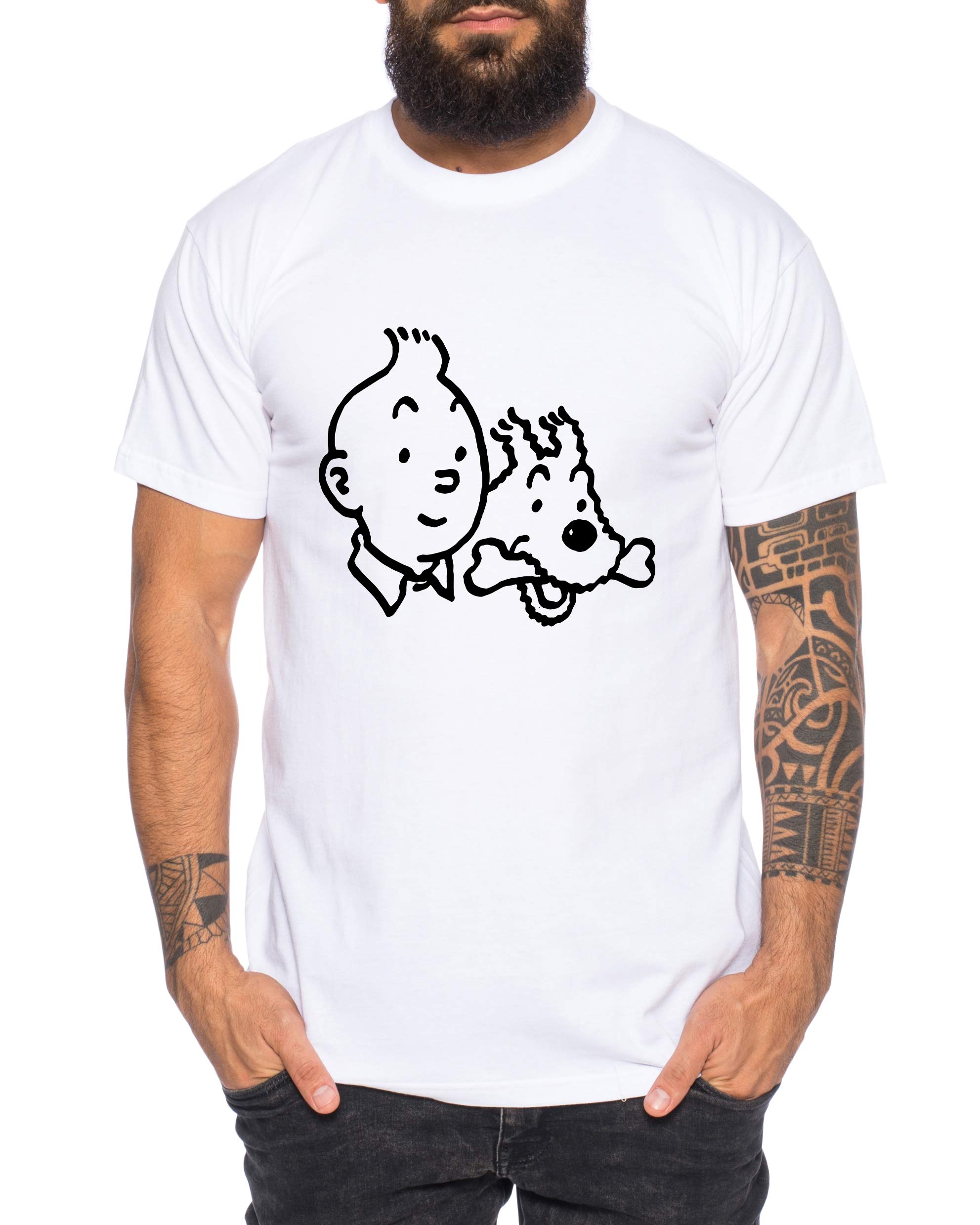 Tee Kiki Tim Men's T-Shirt Cool Struppi Funny Shirt