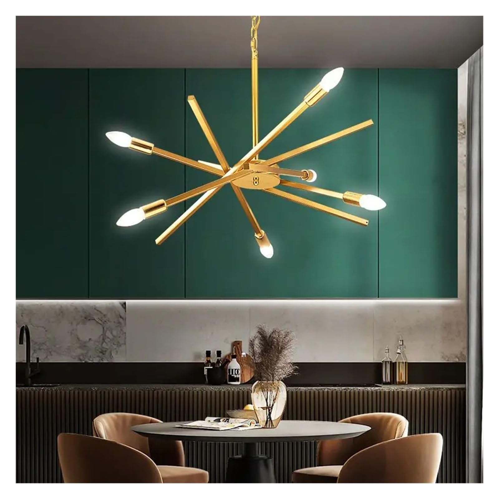 Chandelier de Plafond LED Fini les Ombres dans le Salon - 6