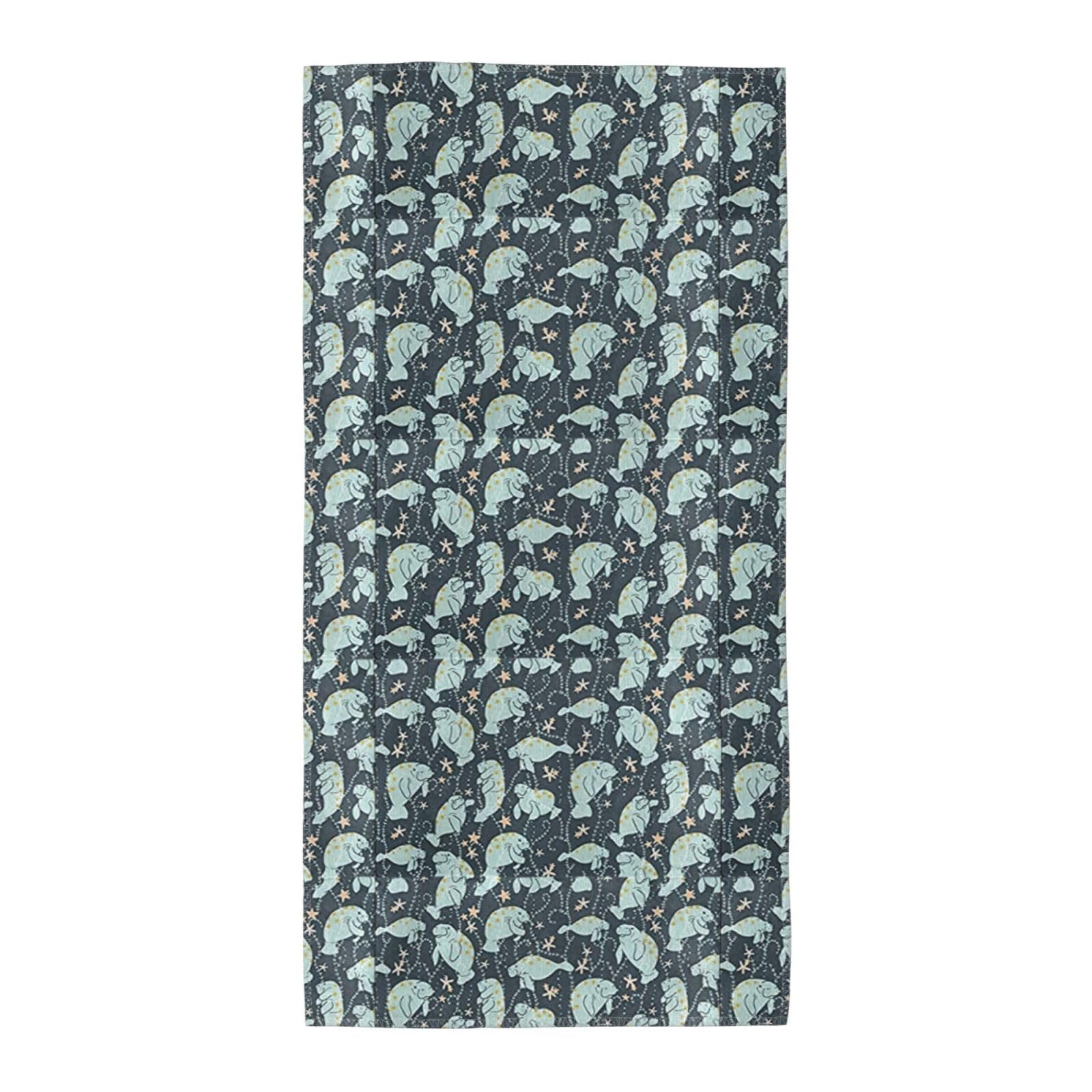 WYCZHY Manatee Animals Printed Quick Dry Beach Towel For Camping Travel Vacation