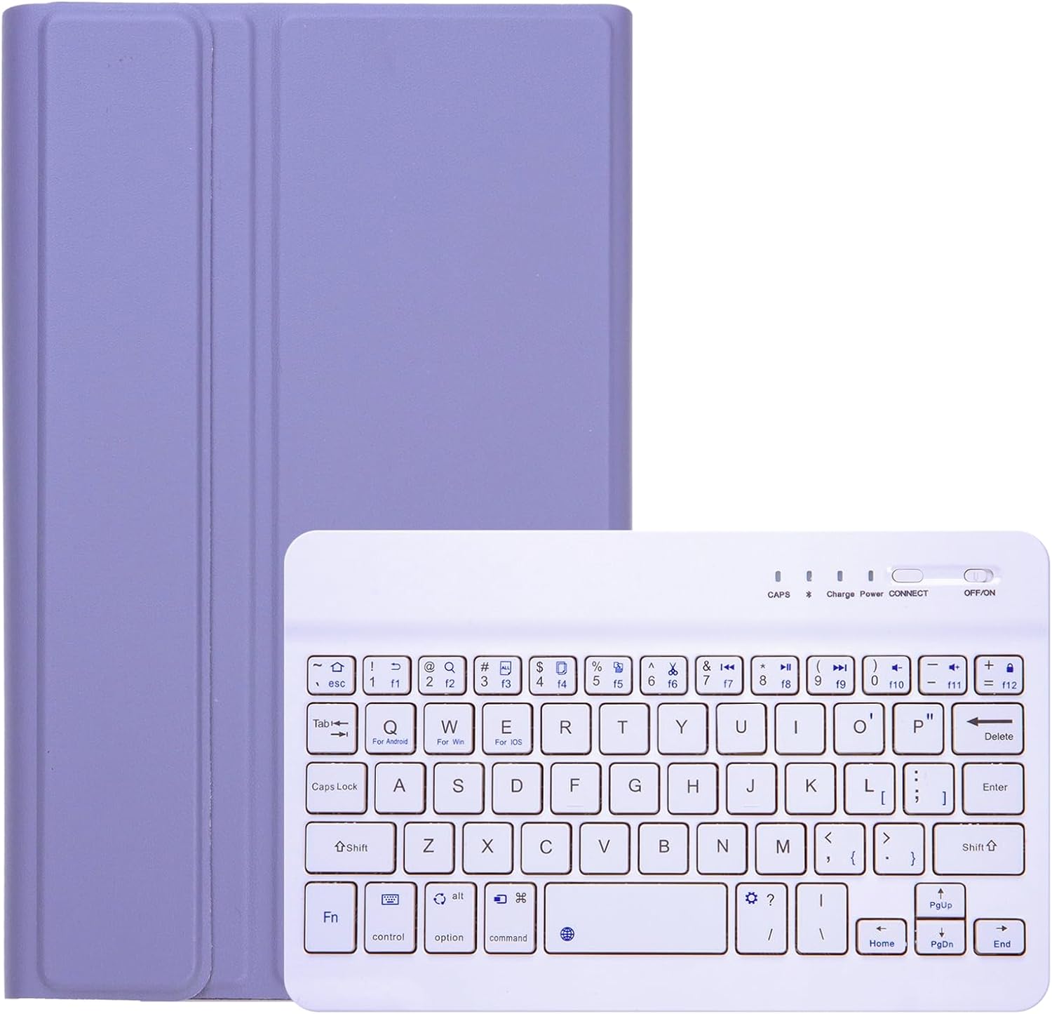 Keyboard Case for Samsung Galaxy Tab A7 Lite 8.7" 2021, Candy Colors Detachable Wireless Keyboard with Slim Cover for Model SM-T220 T225 T227 (Purple)