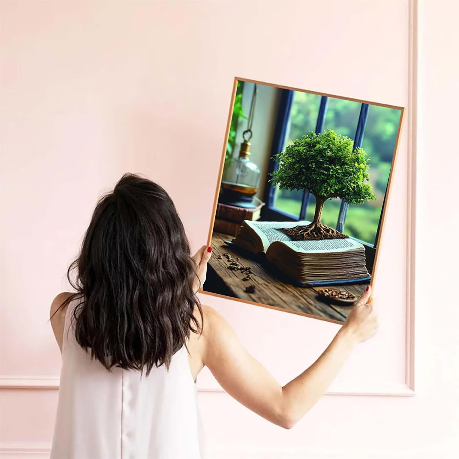 5D diamentowe malowanie drzewo malarstwo numer dla dorosłych, diamentowe malowanie dla dorosłych książka, DIY kreatywny zestaw do haftu dla dorosłych, zestaw do haftu numerycznego, dekoracja