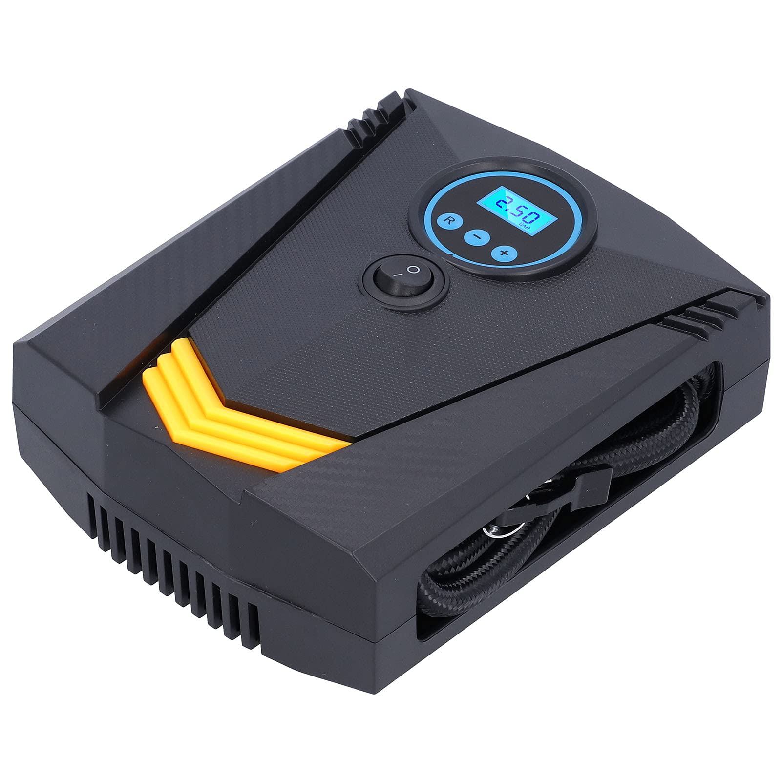 Tire Pump, ABS Black Car Air Pump with High Performance for Car Tires