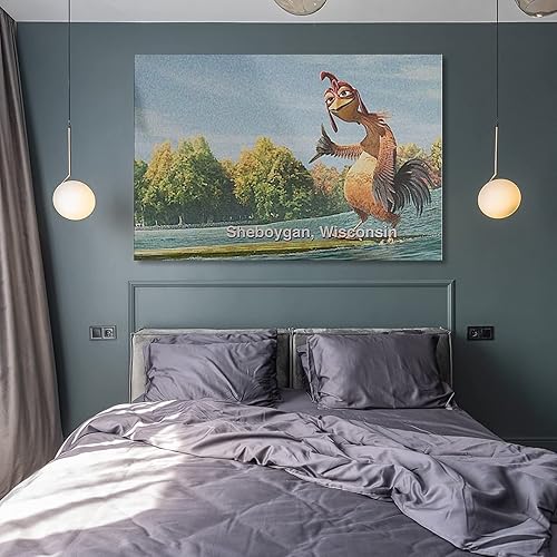 Miniatura 8 de Póster de Chicken Joe para pared, diseño de Joe de pollo amarillo, para surfear, playa, póster impreso en lienzo para habitación de los niños,