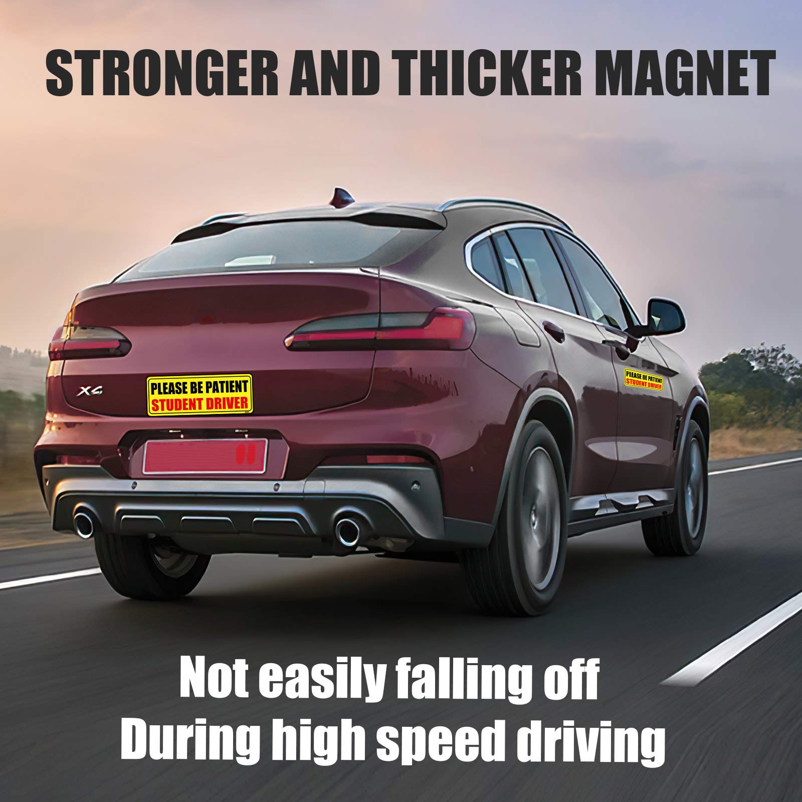 Snapklik.com : Student Driver Magnet For Car, Upgraded Please Be Patient New Driver Safety Signs ...