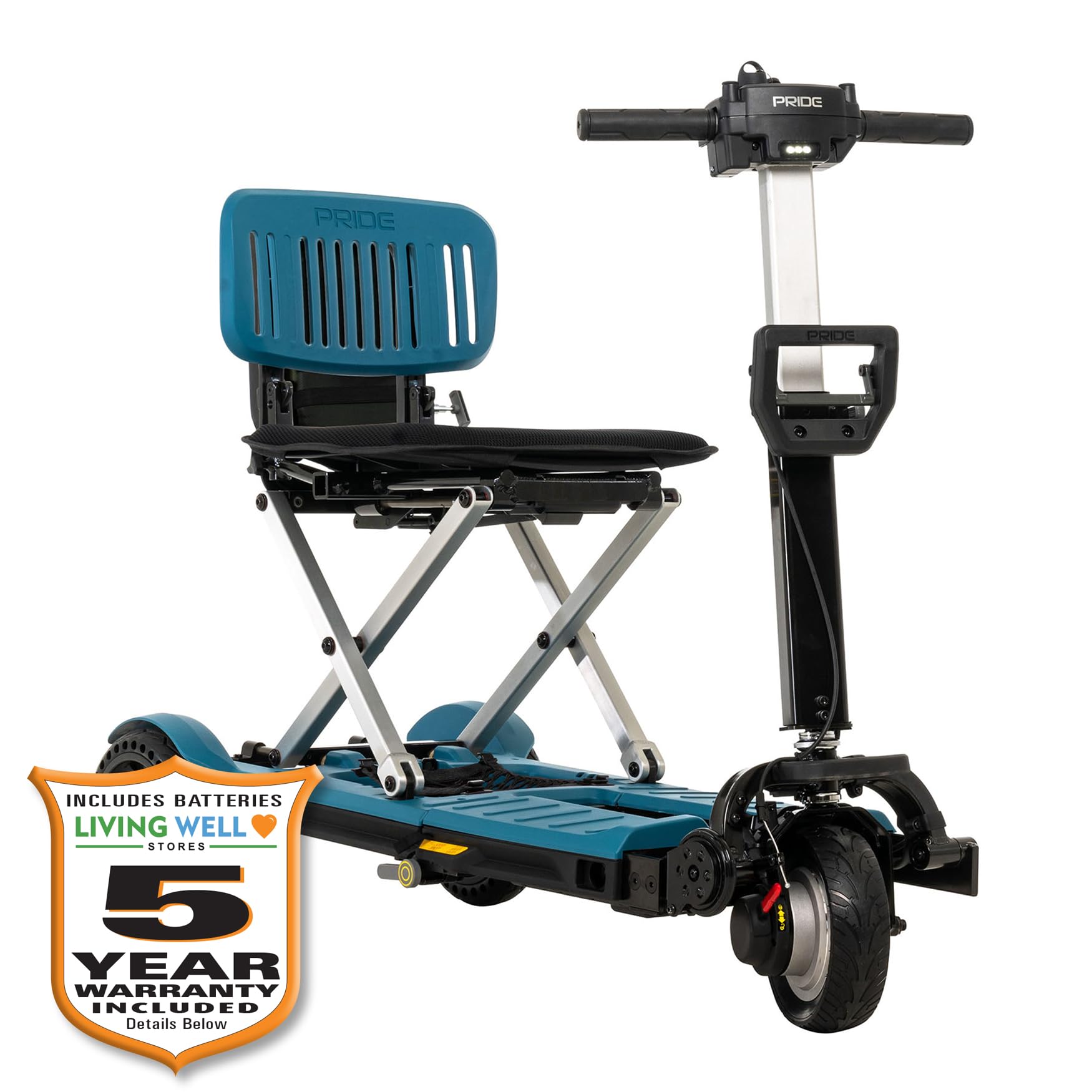 Pride i-Go Folding Scooter, Weighs Only 64 Lbs. with 5-Year Extended Warr (Robin's Egg Blue)