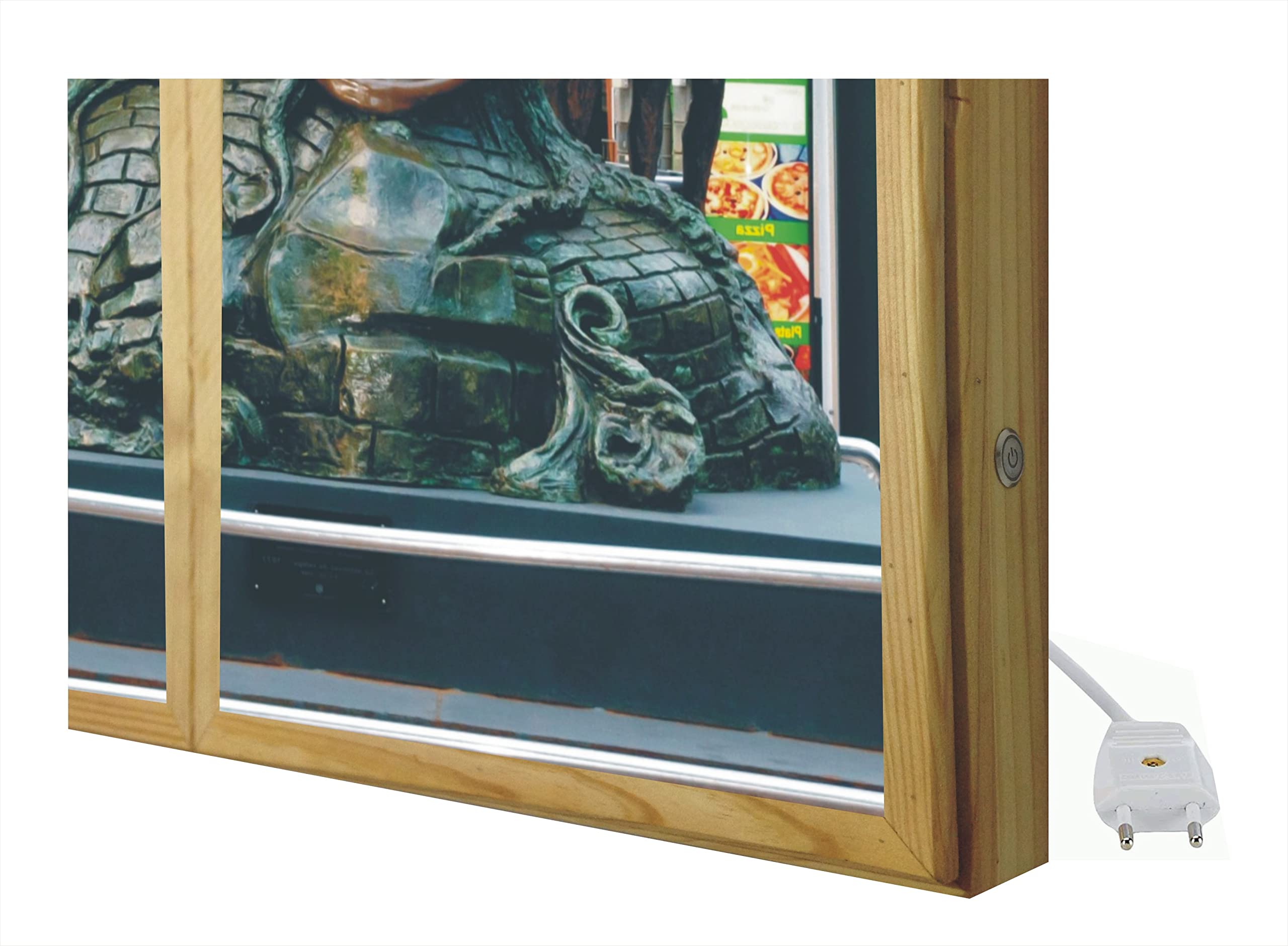 Falsche Fenster, dekorativ, mit Hintergrundbeleuchtung, Zeitnote, Verschönerung