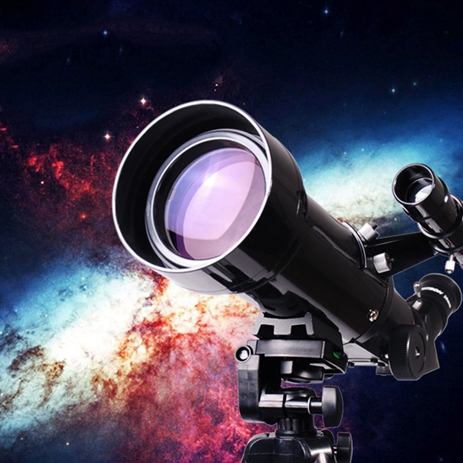 Teleskopy dla dzieci początkujących, teleskop refrakcyjny astronomiczny 70 mm ze statywem regulowanym, przenośny telesko