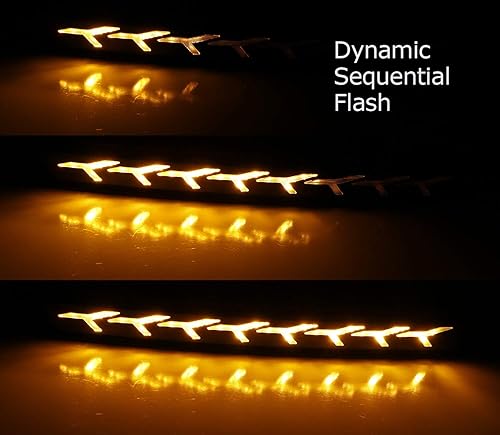 Miniatura 3 de iJDMTOY Kit de luces LED de circulación diurna secuencial blancoámbar de ajuste exacto compatible con Mazda CX-5 2017 en adelante, LED DRL blanco,