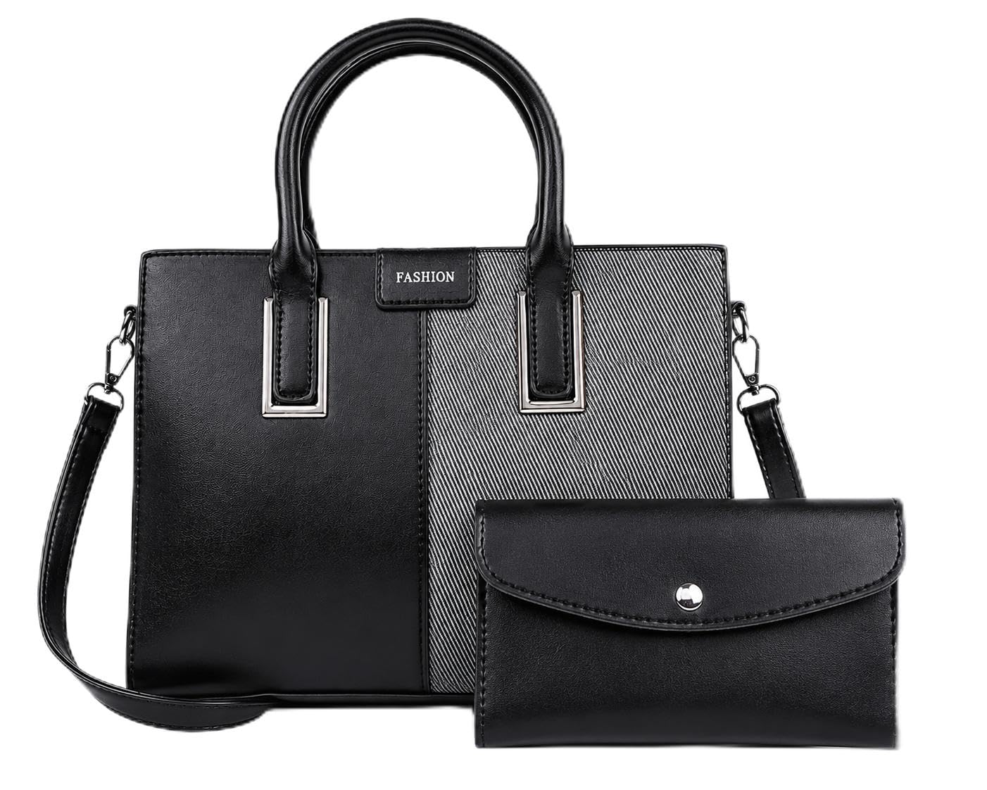 Women's Premium PU Leather Handbag with Wallet Combo | Stylish Top Handle Shoulder Tote Bag with Adjustable Strap | Office, Travel & Party Handbag for Women-image-33