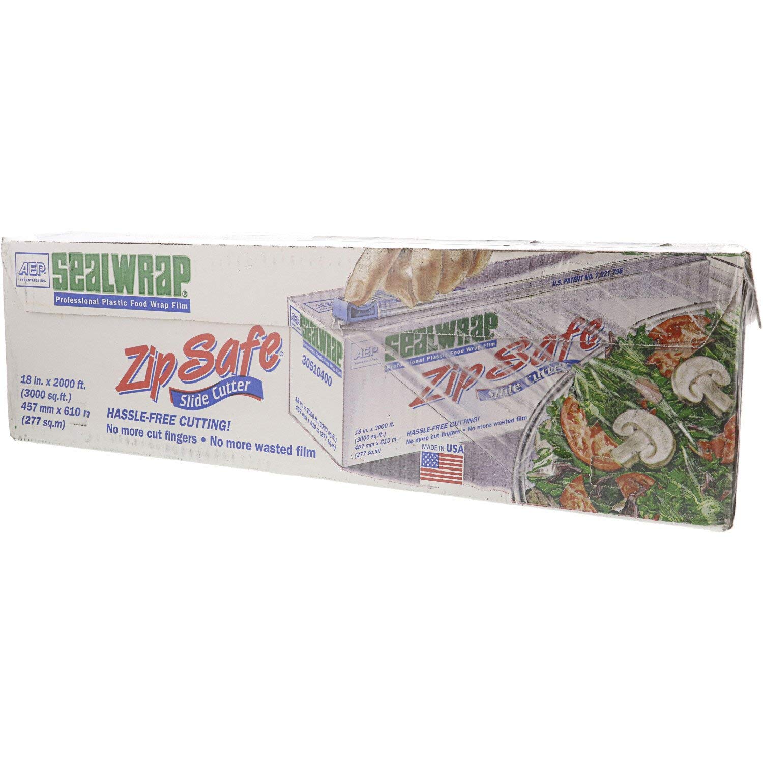 Sealwrap Cling Classic Zip Safe Plastic Wrap, 18" Wide by 2000' Length, Clear, 148.8