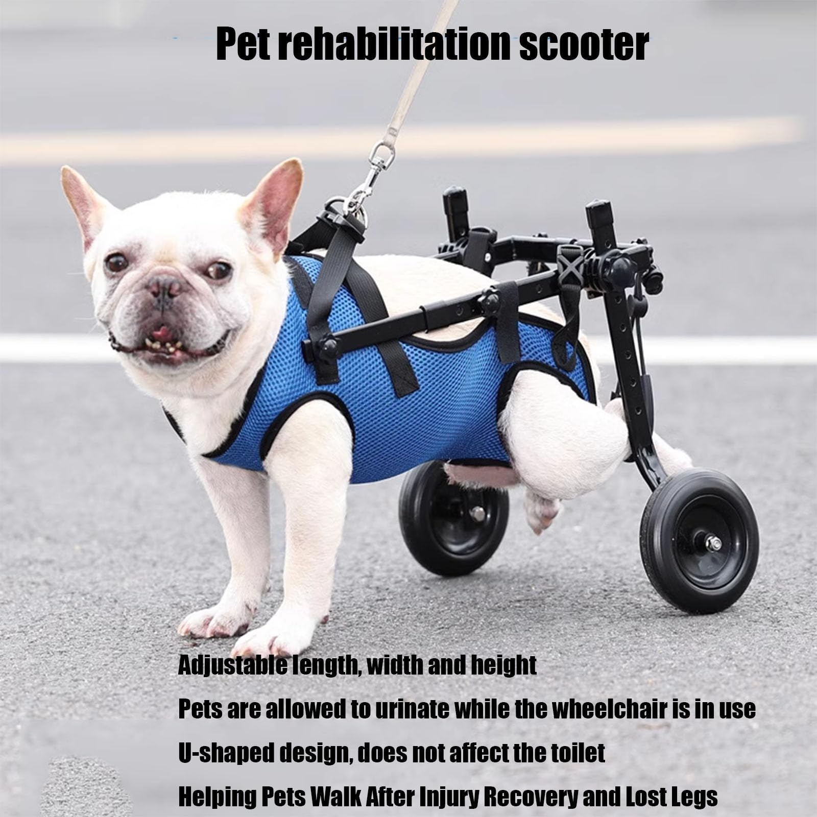 Amazon.co.jp: 調節可能な犬用カート/車椅子、車輪付き小型犬用カート