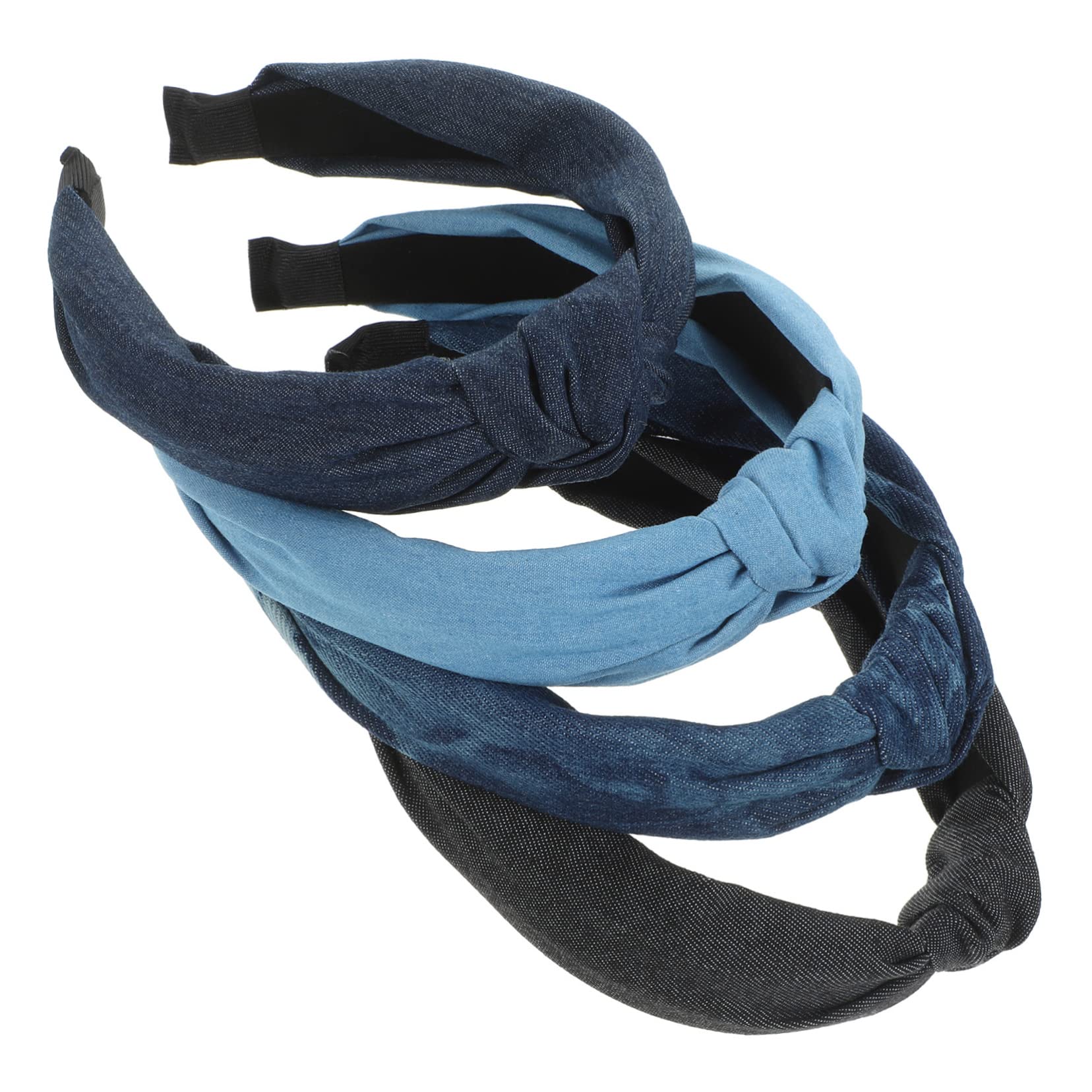 FRCOLOR 8stücke Teiliges Knotted Denim Haarbänder Für Damen Und Mädchen Kopfaccessoires Weichem Für Arbeit Und Besondere Anlässe