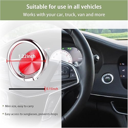 Miniatura 8 de Kewucn Soporte para lentes de sol para salpicadero de automóvil, gancho de aleación de metal de alta calidad, clip organizador de almacenamiento de