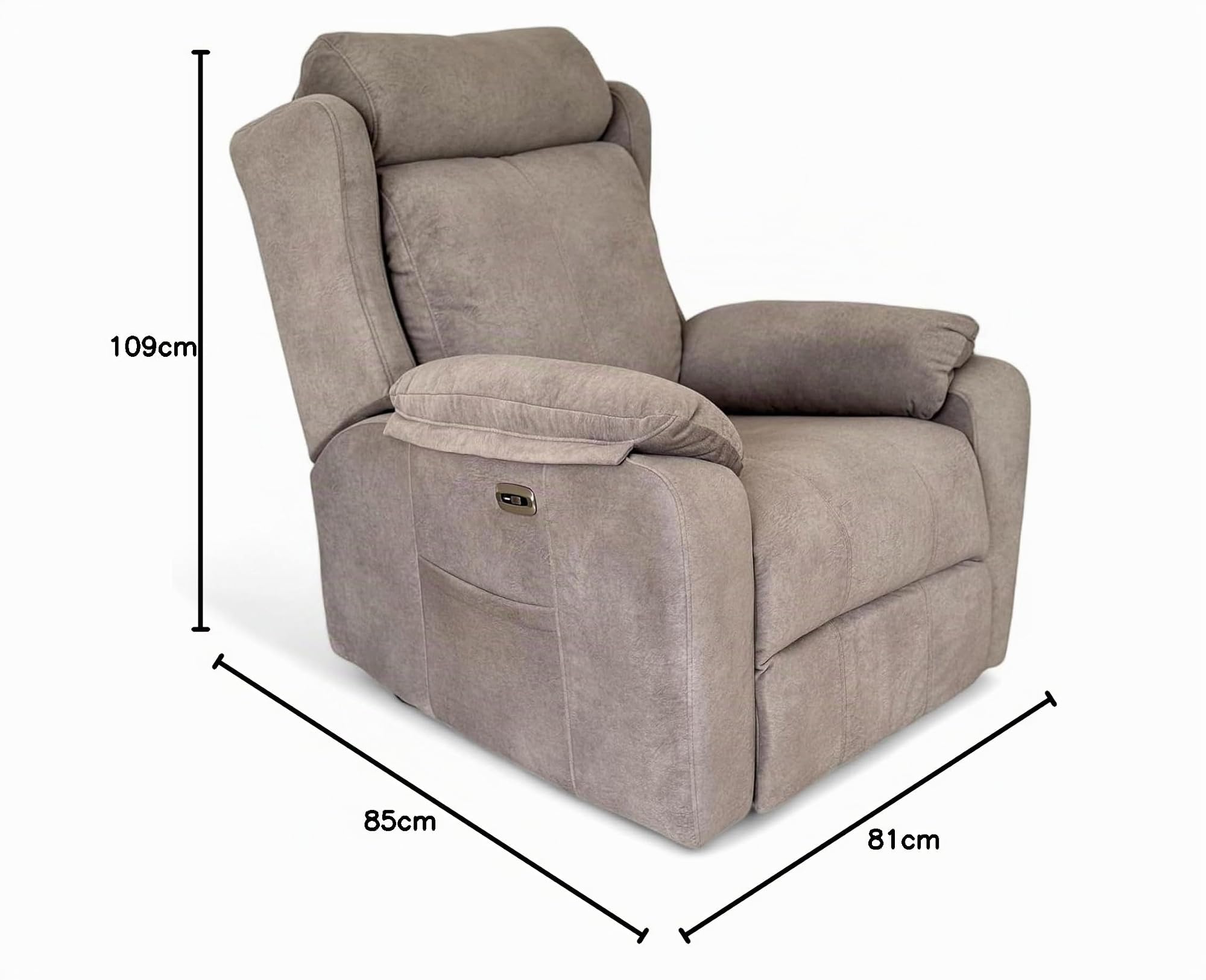 Genérico Home&Sofas SI | Sillón Relax Reclinable Eléctrico Tapizado En Tela Sillón Relax Reclinable Eléctrico | Ideal para Sala, Comedor U Oficina | Sillones Reclinables Confortables