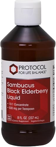 Protocol For Life Balance - Sambucus Black Saúco líquido - Ayuda a impulsar el sistema inmunológico, concentrado 101, rico en antioxidantes, alivio