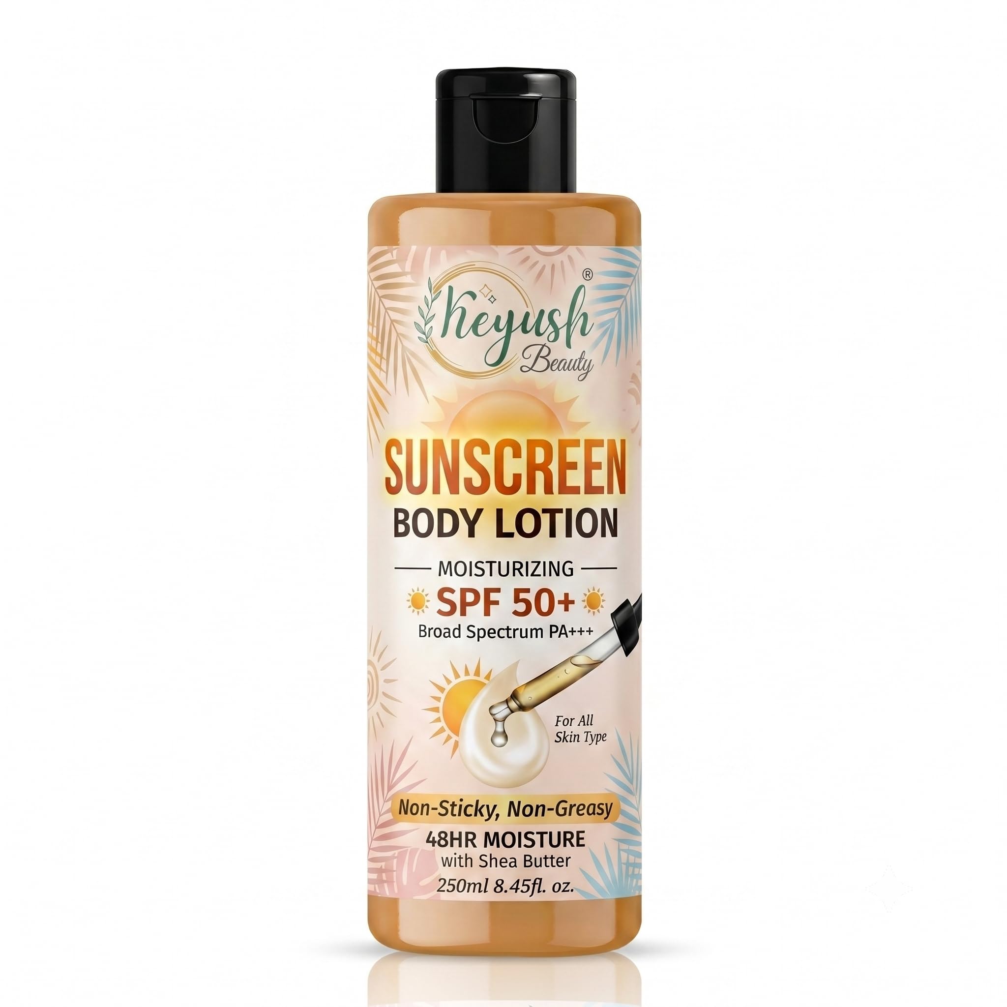 SPF 50+ Sunscreen Body Lotion for Women & Men | Broad Spectrum PA+++ Moisturizing Sunscreen with Shea Butter | Non-Sticky, Quick Absorbing Daily UV Protection for All Skin Types