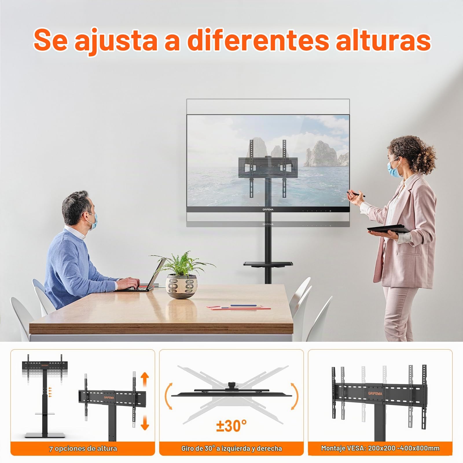 GRIFEMA Soporte TV de pie Universal hasta 85 Pulgadas