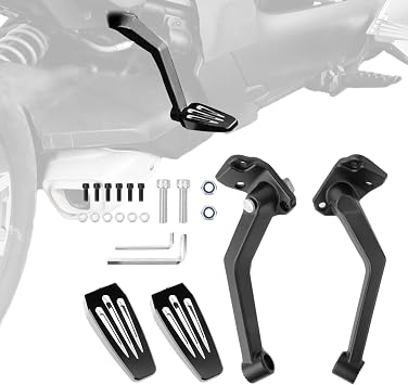 Adjustable Passenger Foot Pegs, Rear Footrest for Can-Am Ryker 600 900 Rally Sport Models 2019-2025 MAX Mount 219400800 Required, Easy to Install