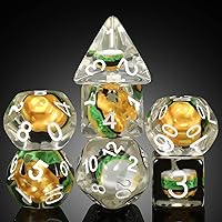 Vista 39 de Juego de dados de juego D&D de White Cat Gaming, DNDND 7 piezas de dados de resina DND con bolsa de terciopelo para juegos de rol y juegos de mesa