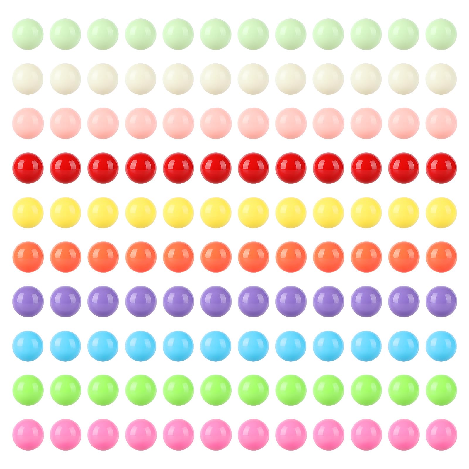 Laviesto 0.47 inch(12mm) Game Replacement Marbles Balls,120pcs Solid Color Acrylic Balls for Board Game Color Sorting Toy,Marble Games DIY Art Job Decoration (10 Colors)