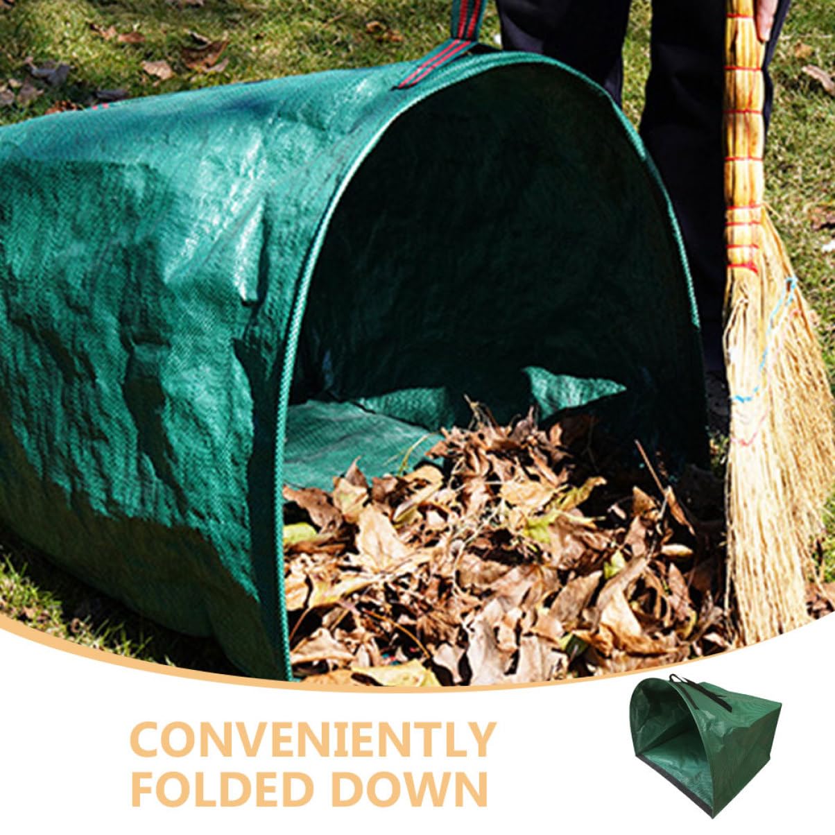 Mipcase Sacco Da Giardino Per Foglie e Rifiuti Sacco Paletta Riutilizzabile Manici Rinforzati Adatto Per Raccolta Di Detriti Da Prato e Giardino in Modo Efficiente