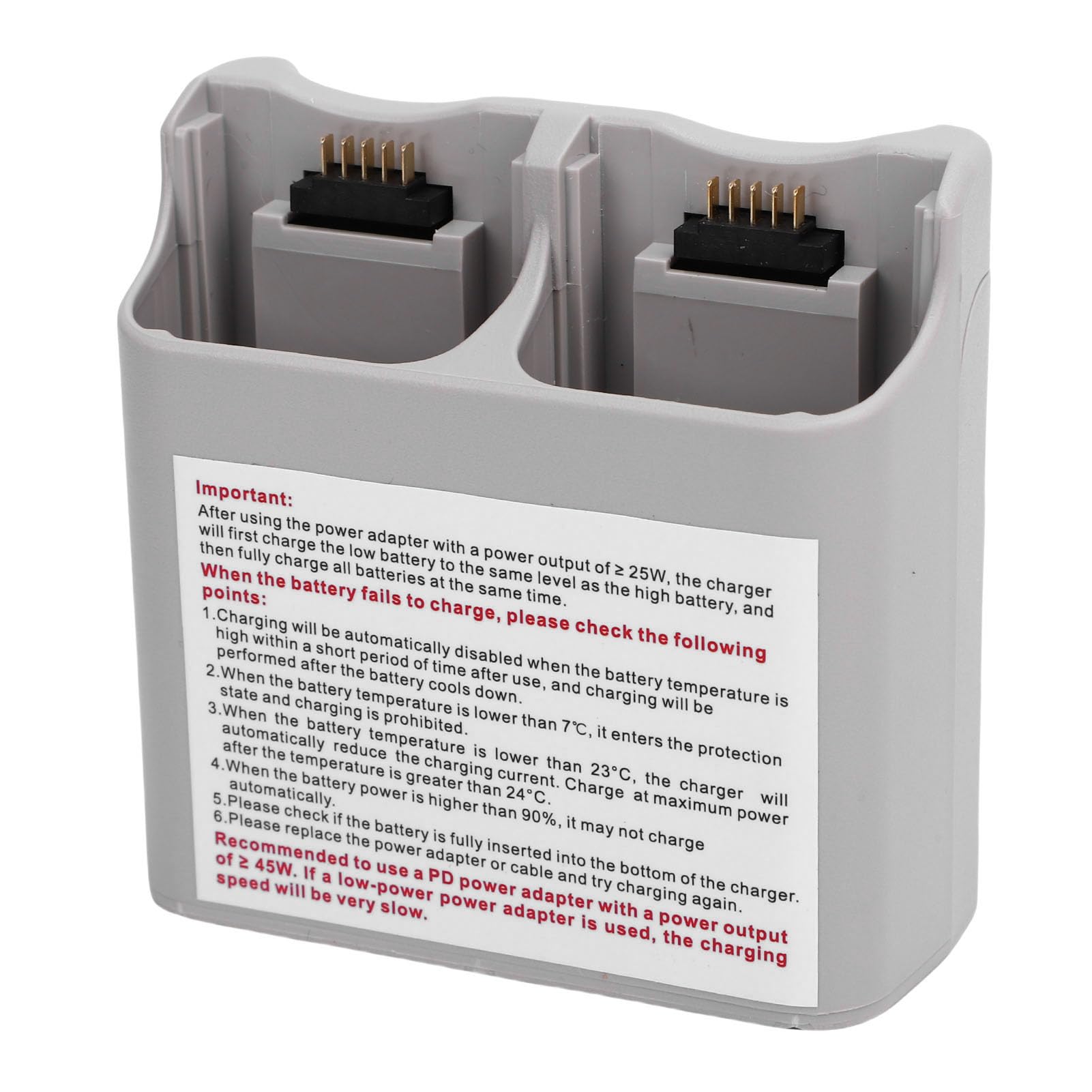 Cryfokt Two Way Battery Charger Hub PD 45W Travel Essential | Ricarica simultanea, Fonte di alimentazione mobile, Compatto e portatile, Indicatori di ricarica LED, Funzionamento sicuro