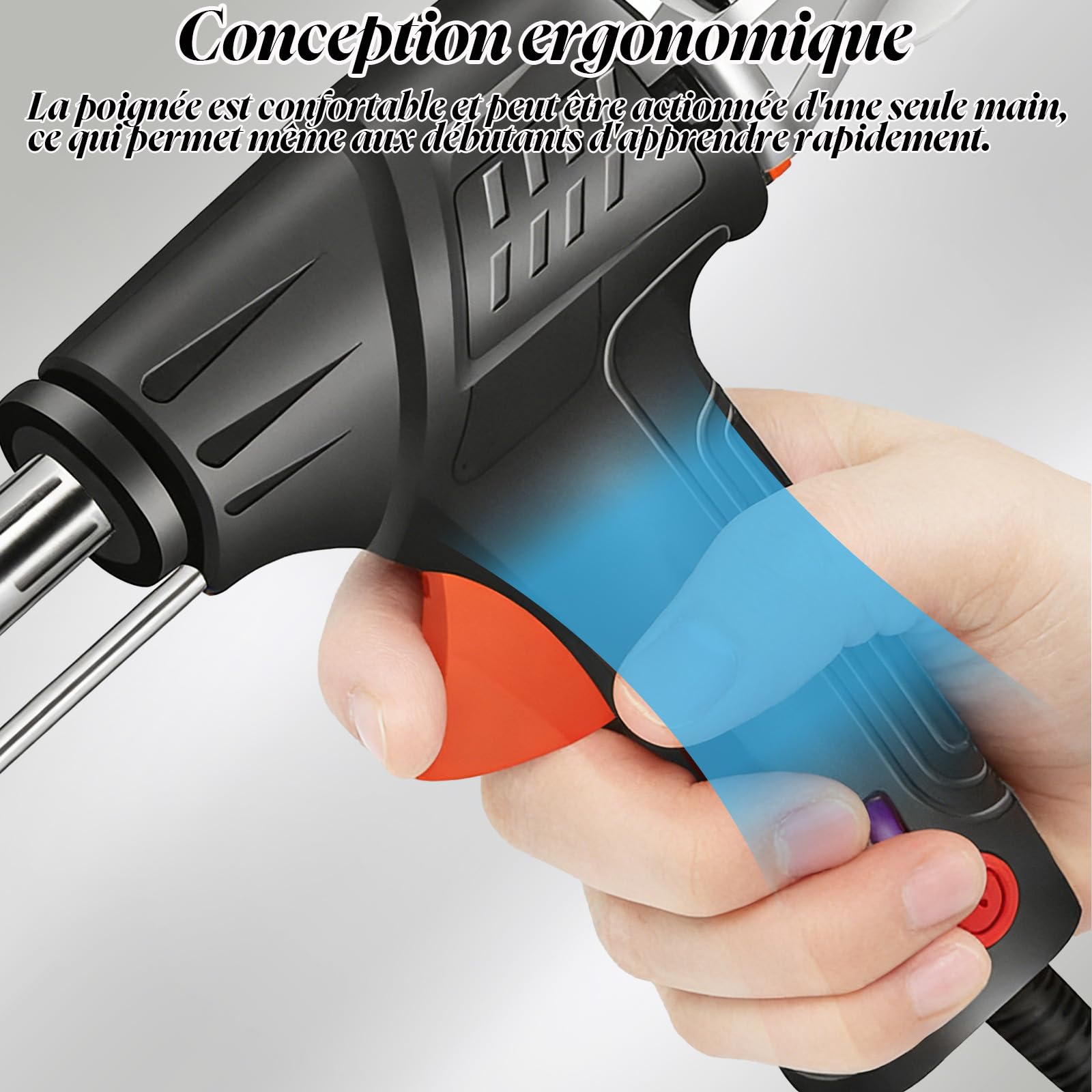 Soudeur Laser,Poste à Souder Laser Portable 3 En 1,Soudure Laser Pou Les Métaux,Outil De Soudure Multifonction Fil De Fer à Souder (BLACK-B)