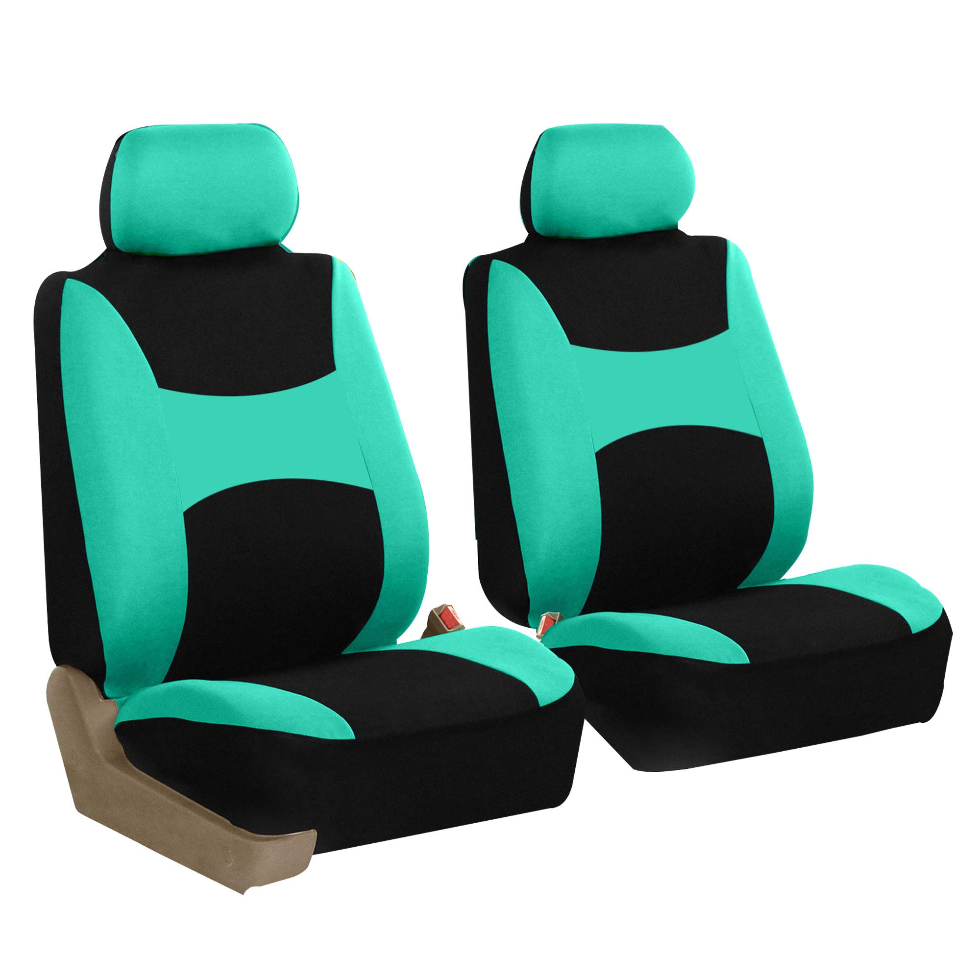 TLH Light and Breezy Flat Cloth Automotive Car Seat Covers Front Set Only, Airbag Compatible, MintColor Universal Fit Car Seat Protector for Cars,