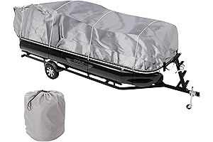 Pyle Outdoor Winter Adjusts Pontoon Boat Cover for Outside Storage