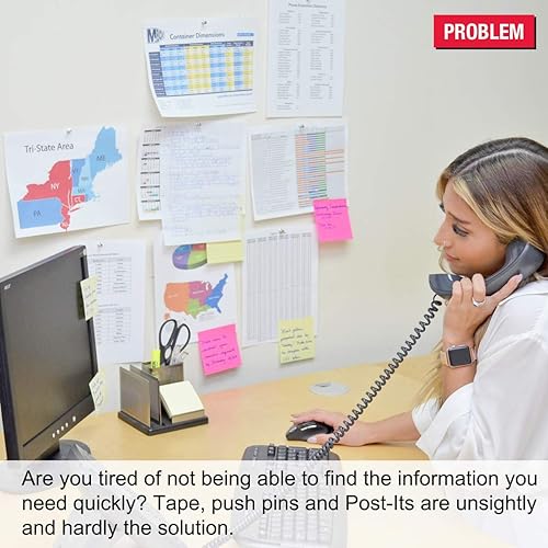 Miniatura 2 de Ultimate Office AdjustaView Organizador de escritorio de referencia de 10 bolsillos con bolsillos de carga fácil y base compacta y pesada para mayor