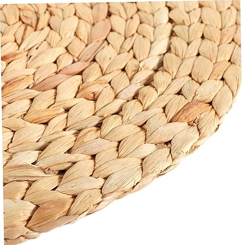Miniatura 5 de 8Pcs Woven Placemats, 13 Inch Farmhouse Round Water Hyacinth Braided Placemats for Dining Table, Home, Wedding