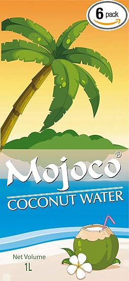 MOJOCO - Tender Coconut Water (6x1000ml) | Pure and Raw Coconut Water | Enriched with Vitamins & Minerals | No Artificial Flavors, Fragrance, Sugar Additives, or Sweeteners | Nariyal Pani On-the-Go