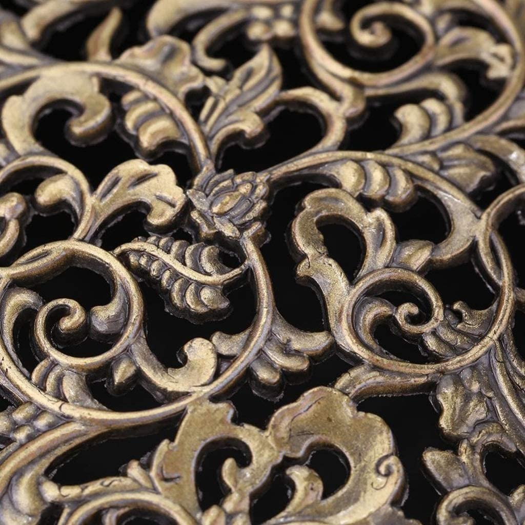 Kadzielnica do Dekoracji Salonu Kadzidło Palnik Kadzidło Uchwyt Metalowy Vintage Rękodzieło Kwiat Kadzielnica Dekoracja Pokoju Wystrój świątyni Domu(B)