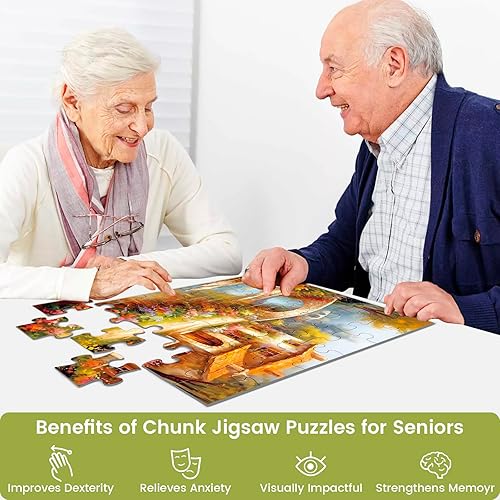 Miniatura 4 de mjyphdm 4 Pack 16 Large Piece Puzzles for Seniors, Dementia Puzzles 16 Large Piece for Elderly, Jigsaw Puzzles for Seniors with Dementia,