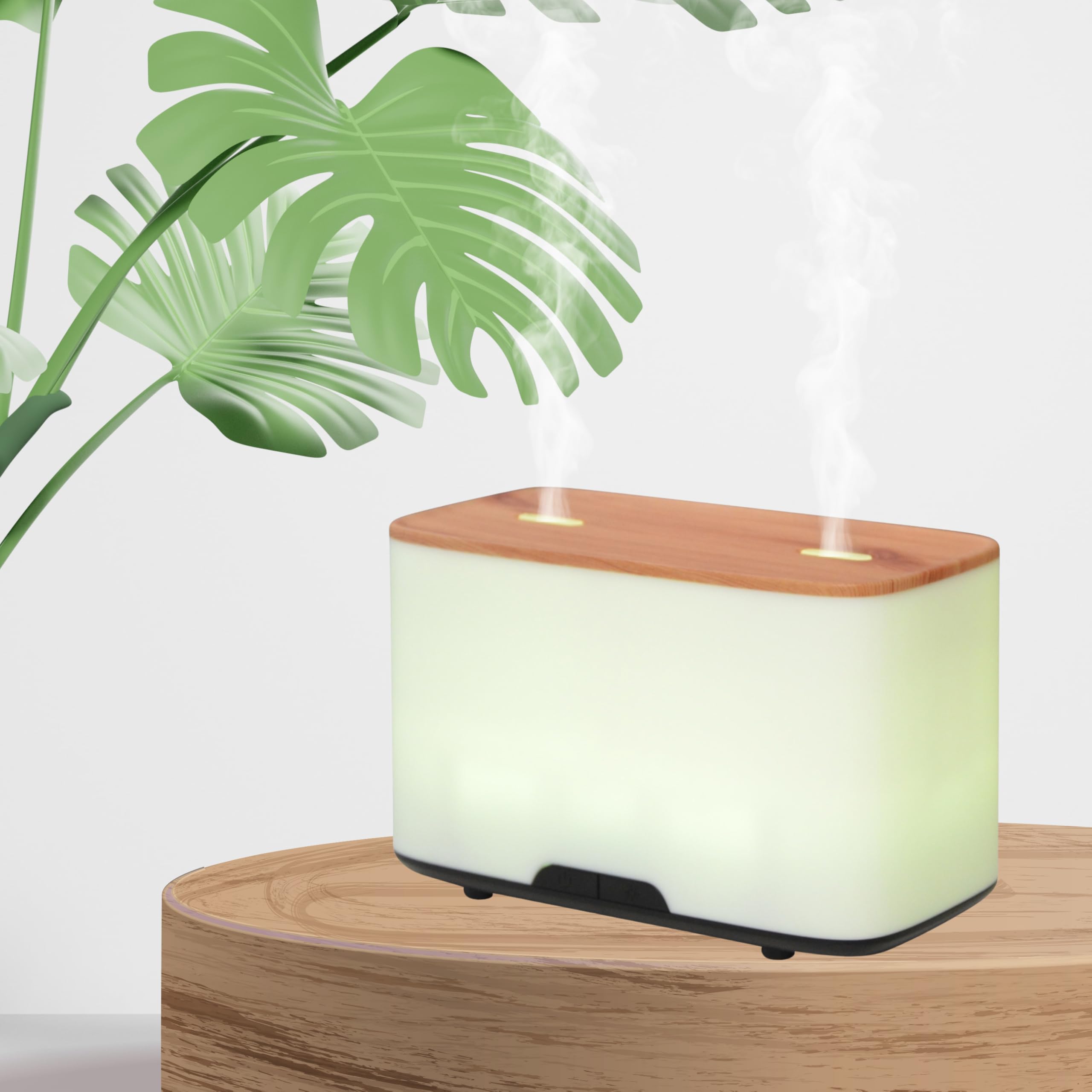 Zen’Arôme Diffuseur Ultrasonique Duo – Diffusion Huiles Essentielles à Froid Aromathérapie – Diffuseur Électrique pour Parfum Maison – Double Réservoir avec Diffusions Indépendantes ou Simultanées