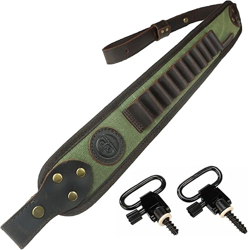 Miniatura 1 de Eslinga de rifle con soporte de munición para .22-250, .243, .270, .40-40 .40-60, correas de escopeta para cartucho .40-65, .44 MAG