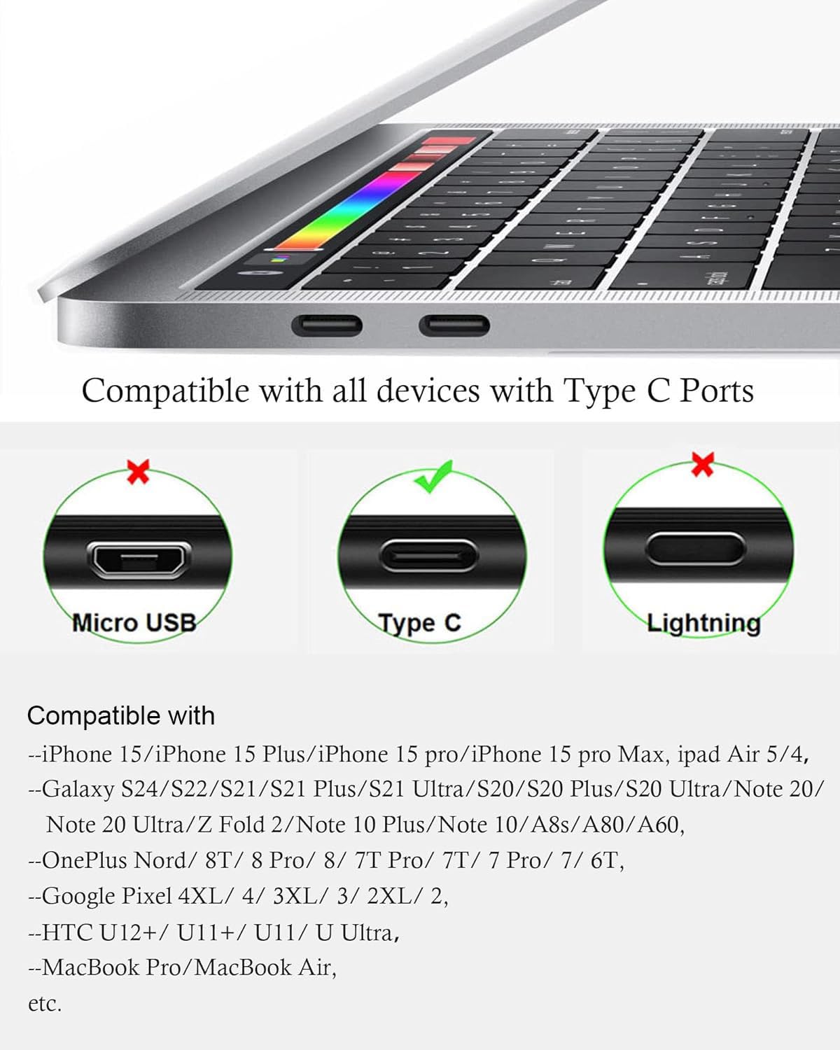Staubschutzstecker Für USB-C Port – 20 Stück Mit Reinigungsbürste, Schwarz, Für Smartphone & Laptop